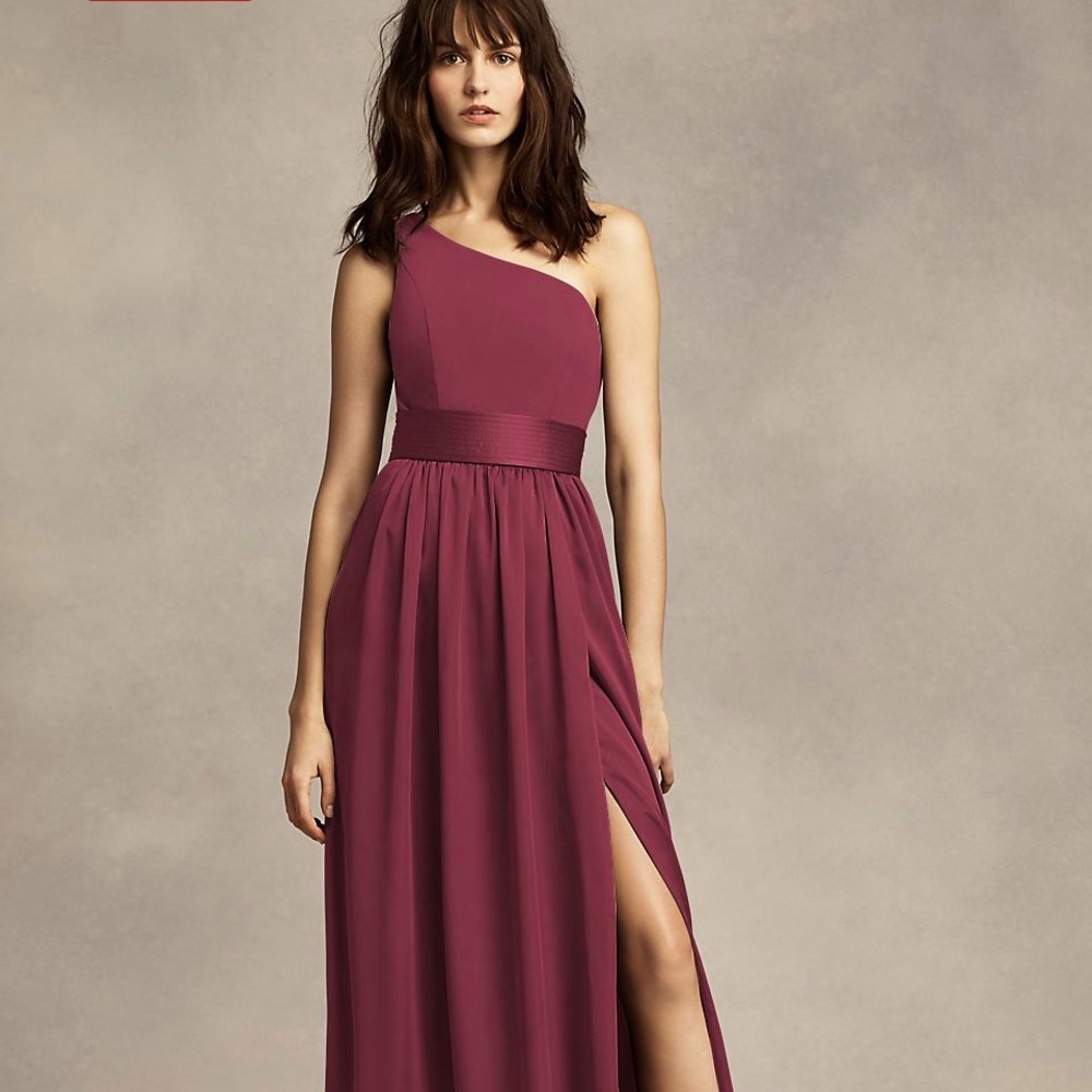 Vera Wang, wine colored, Size 16 one shoulder
